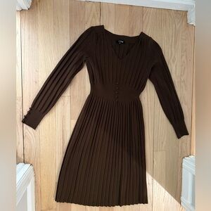 Kensie Chocolate Long Sleeve Dress